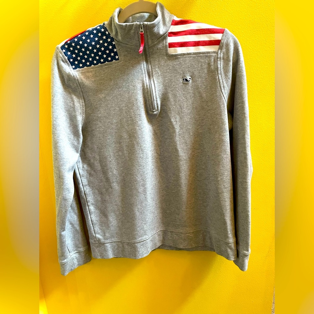 Boys Vineyard Vines 3/4 flag zip